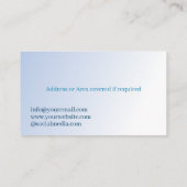 Carte De Visite Installation de fonction d'eau bleu (Dos)