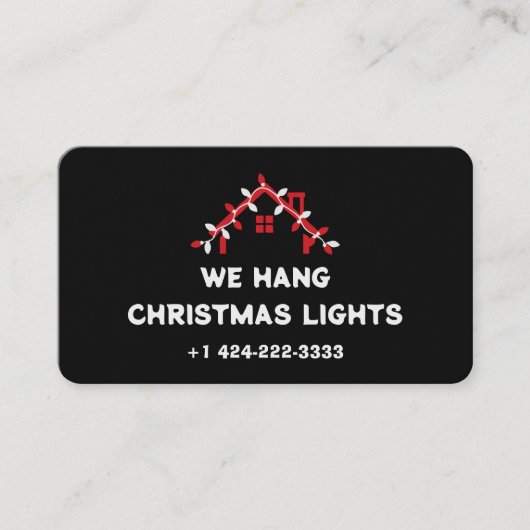 Carte De Visite 💡 Installation de lumières de Noël (Devant)