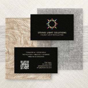 Carte De Visite Installation de lumières de Noël pour les fêtes