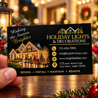 Carte De Visite Installation de lumières et décorations de fêtes