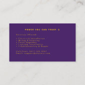 Carte De Visite Installation de services de puissance électrique p (Dos)