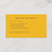 Carte De Visite Installation de services de puissance électrique p (Dos)