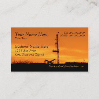 Carte De Visite Installation de Workover de gisement de pétrole