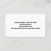 Carte De Visite Installation Drywall (Dos)