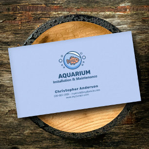 Carte De Visite Installation et entretien de l'aquarium - Fish Bow