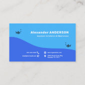 Carte De Visite Installation et entretien de l'aquarium - Poisson (Dos)