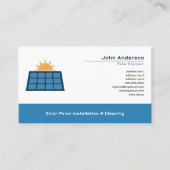 Carte De Visite Installation et nettoyage du panneau solaire (Devant)