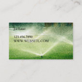 Carte De Visite Installation et réparation du système Sprinkler (Dos)