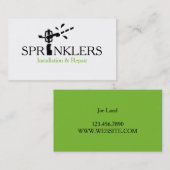 Carte De Visite Installation et réparation du système Sprinkler (Devant / Derrière)