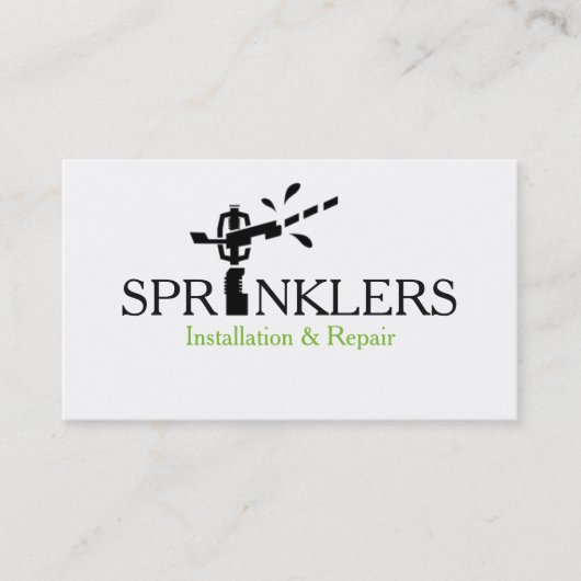 Carte De Visite Installation et réparation du système Sprinkler (Devant)