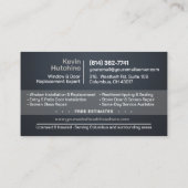 Carte De Visite Installation et réparation professionnelle de fenê (Dos)