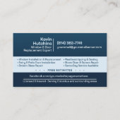 Carte De Visite Installation et réparation professionnelle de fenê (Dos)