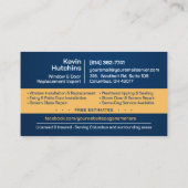 Carte De Visite Installation et réparation professionnelle de fenê (Dos)