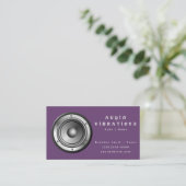 Carte De Visite Installation stéréo violette audio (Debout devant)