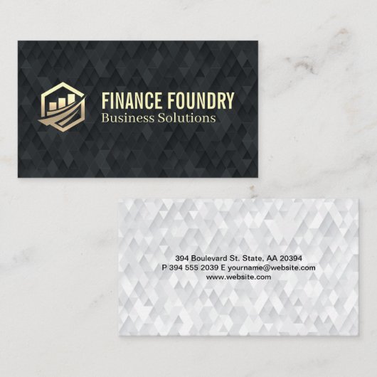 Carte De Visite Institut de finance | Banque | Actions | Fusions (Devant / Derrière)