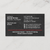 Carte De Visite Instructeur brésilien Jiu-Jitsu (Dos)