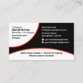 Carte De Visite Instructeur brésilien Jiu-Jitsu (Dos)