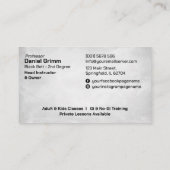 Carte De Visite Instructeur brésilien Jiu-Jitsu (Dos)