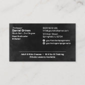 Carte De Visite Instructeur brésilien Jiu-Jitsu (Dos)
