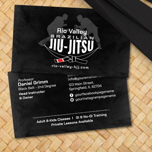 Carte De Visite Instructeur brésilien Jiu-Jitsu