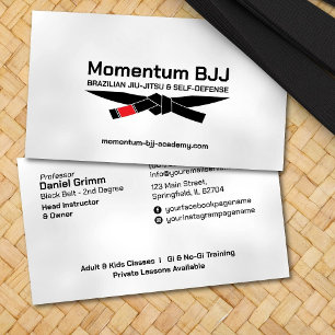 Carte De Visite Instructeur brésilien Jiu-Jitsu