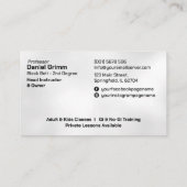 Carte De Visite Instructeur brésilien Jiu-Jitsu (Dos)