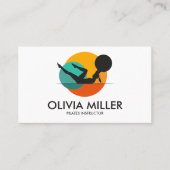 Carte De Visite Instructeur cool de Pilates géométriques (Devant)