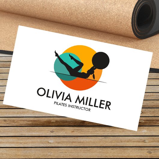 Carte De Visite Instructeur cool de Pilates géométriques