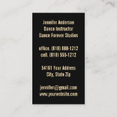 Carte De Visite Instructeur Danse Couples Danse (Dos)