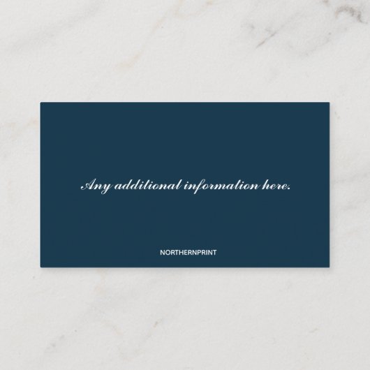 Carte De Visite Instructeur d'art modifiable (Dos)