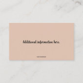 Carte De Visite Instructeur de ballet modifiable (Dos)