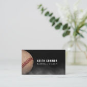 Carte De Visite Instructeur de baseball entraîneur noir (Debout devant)