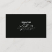 Carte De Visite Instructeur de baseball entraîneur noir (Dos)