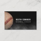 Carte De Visite Instructeur de baseball entraîneur noir (Devant)