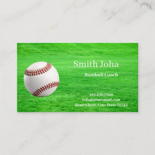 Carte De Visite Instructeur de baseball professionnel (Devant)