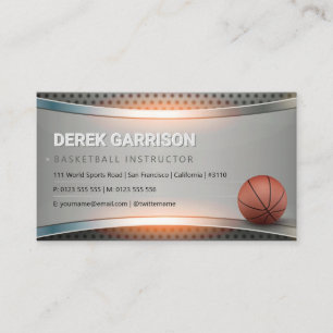Carte De Visite Instructeur de basket-ball   Coach   Formateur