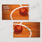 Carte De Visite Instructeur de basket-ball | Coach | Formateur (Devant / Derrière)