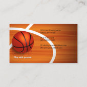 Carte De Visite Instructeur de basket-ball | Coach | Formateur (Dos)