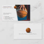 Carte De Visite Instructeur de basket-ball | Coach | Formateur (Devant / Derrière)
