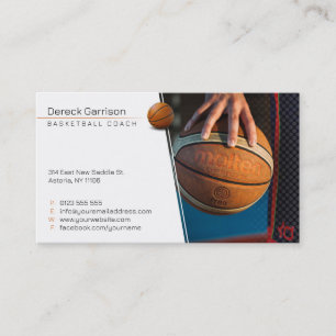 Carte De Visite Instructeur de basket-ball   Coach   Formateur