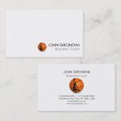 Carte De Visite Instructeur de basket-ball moderne tendance UV Mat (Devant / Derrière)