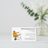 Carte De Visite Instructeur de bowling, Bowling Alley Dinosaur (Debout devant)