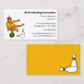 Carte De Visite Instructeur de bowling, Bowling Alley Dinosaur (Devant / Derrière)