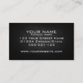 Carte De Visite Instructeur de chun d'aile plaqué or (Dos)