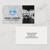 Carte De Visite Instructeur de condition physique | Poids | Salle (Devant / Derrière)