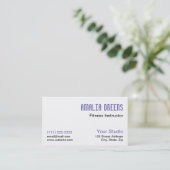 Carte De Visite Instructeur de conditionnement physique, formateur (Debout devant)