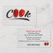 Carte De Visite Instructeur de cuisine / Chef (Devant / Derrière)