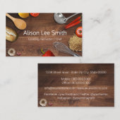 Carte De Visite Instructeur de cuisine / Chef (Devant / Derrière)