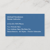 Carte de visite instructeur de danse (Dos)