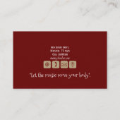 Carte de visite instructeur de danse (Dos)